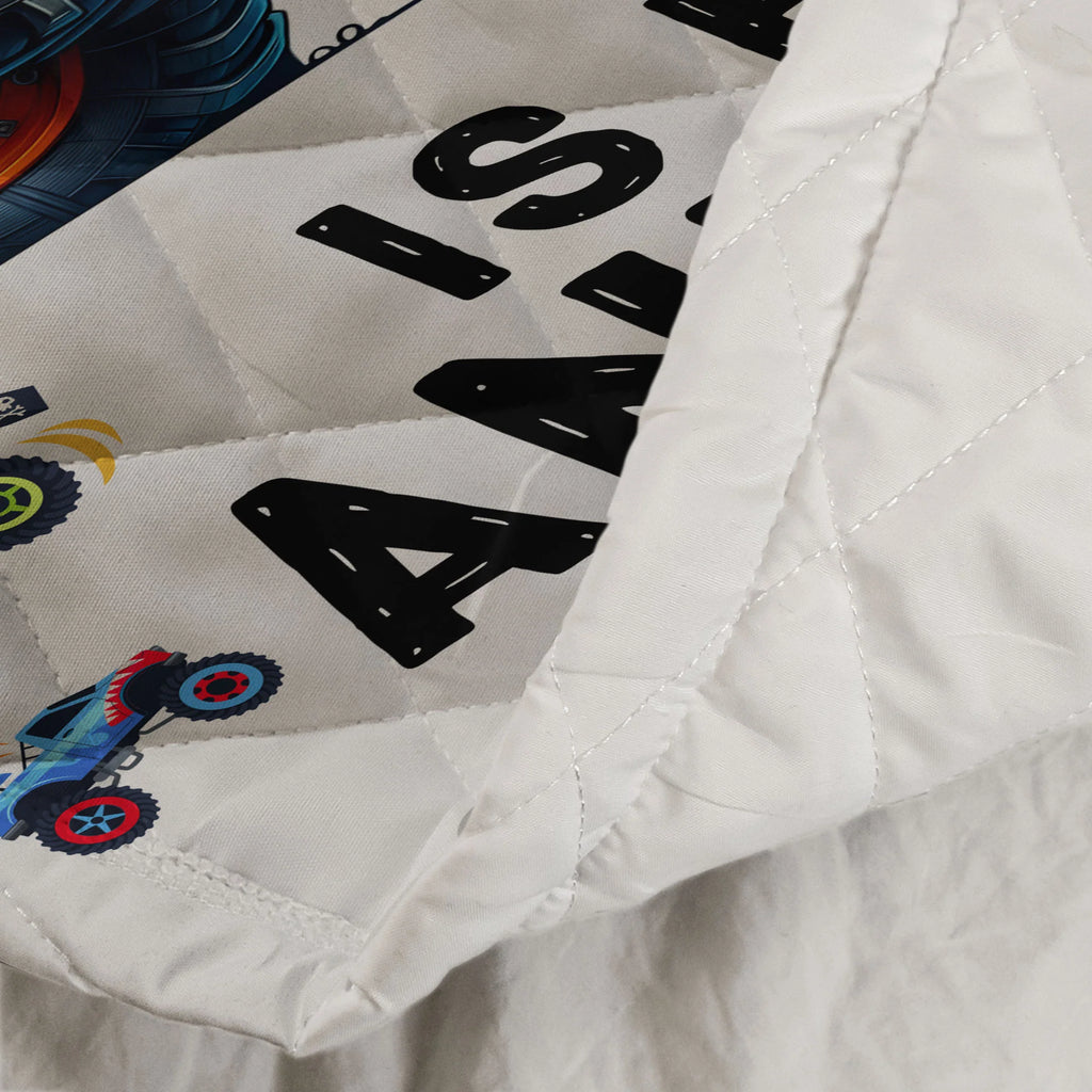Monster Truck Alphabet Gift For Kid - Custom Quilt Set