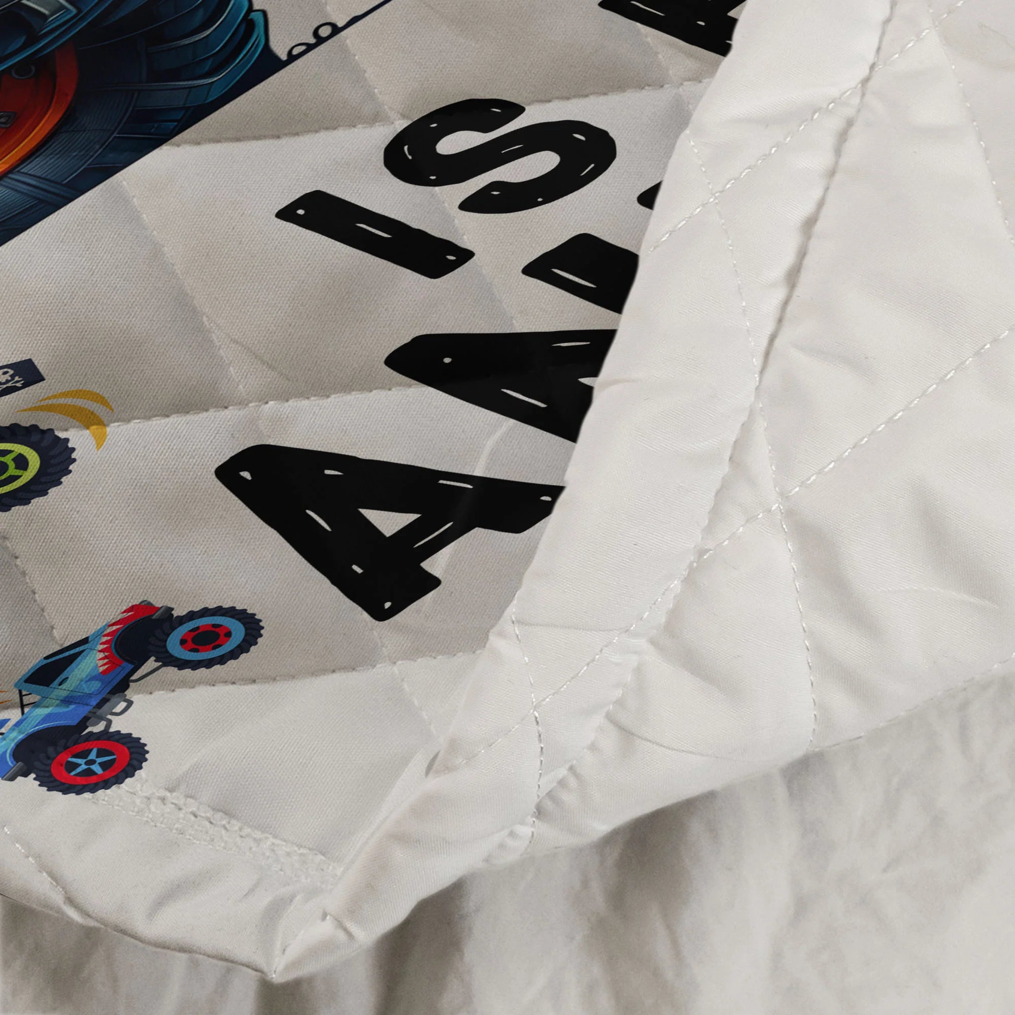 Monster Truck Alphabet Gift For Kid - Custom Quilt Set