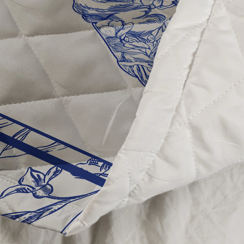 Life Is Better With Dogs Toile De Jouy Chinoiseries French Style - Custom Quilt Set