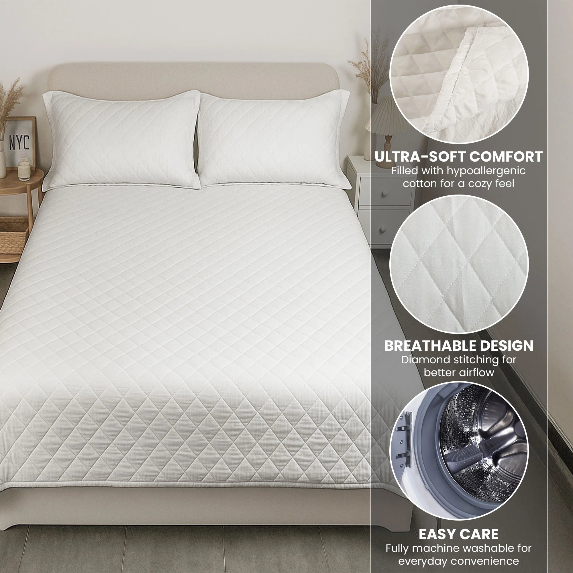 Couple Anniversary Gift Bedding Decor - Custom Quilt Set